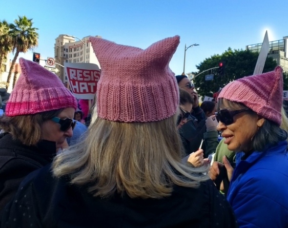 three pussy hats