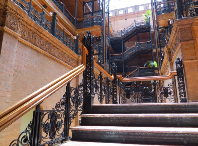 Bradbury Bldg interior stairs