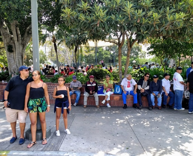 crowd of people in La Placita LA City Pix